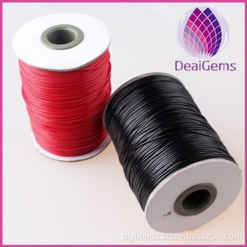 1mm wide waxed cotton round cord in wholesale